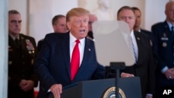 星期三(1月8日),美国总统特朗普在白宫对伊朗早些时候导弹攻击美军基地发表讲话。