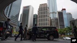 资料照片: 2022年11月2日全球金融领袖投资峰会期间的香港金融区