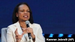 资料照片:美国前国务卿康多莉扎·赖斯。