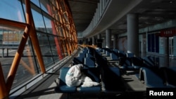 资料照:北京国际机场一角(2022年2月21日)