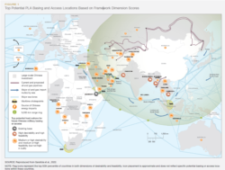 中国解放军可能建立的海外基地和准入版图(来源:兰德报告截图)