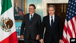 美国国务卿布林肯在国务院会见墨西哥外长(2022年5月3日)