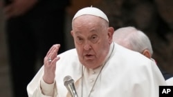 资料照片:教宗方济各。(2025年2月5日)