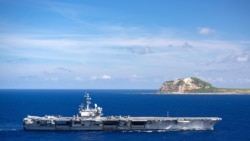 美国航空母舰罗纳德·里根号航空母舰2021年5月22日在太平洋航行。图片来源:美国国防部