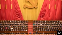 中共总书记习近平在中共十九大开幕式上。(资料照片,2017年10月18日)