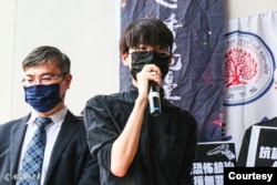 位于台北的香港边城青年秘书长冯诏天