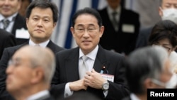 日本首相岸田文雄2024年4月23日在东京出席一场活动。(路透社)