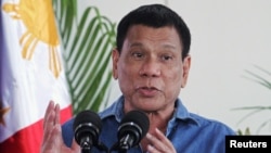 菲律宾总统杜特尔特,2016年10月16日。
