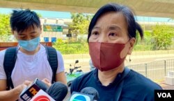 社民连主席陈宝莹估计,今年六四事件33周年纪念日,警方会出动更庞大警力布防 (美国之音/汤惠芸)