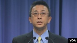 国民党文传会副主委胡文琦( 美国之音 杨明 拍摄)