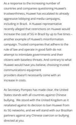 国务次卿克拉奇力劝巴西加入全球净网行动。(图片来源于美国国务院网页)