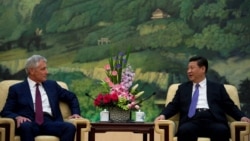 4月9日美国国防部长哈格尔在北京与中国国家主席习近平举行会晤(美国国防部)