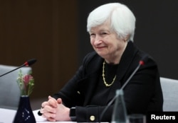 美财长耶伦与中国副总理刘鹤在苏黎世举行会谈。(2023年1月18日)