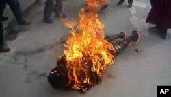 藏人自焚现场(资料照片)