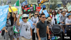 星期六,纽约守护台湾自由组织主办的台湾参与联合国、支持香港抗议运动集会在曼哈顿阿斯特广场(Astor Place)举行。(久岛拍摄)