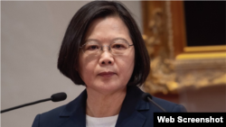 资料照:台湾总统蔡英文2019年9月16日针对台湾与所罗门群岛断交一事发表声明。(台湾总统府网站)