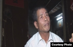 乌坎村村民庄松坤。他是庄烈宏的父亲,因“聚众扰乱交通秩序罪”被判处三年徒刑(庄烈宏提供)