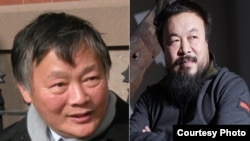 魏京生(图片来自:魏京生基金会) 艾未未(图片来自:Artspeackchina.org)
