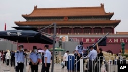 天安门广场。今年7月1日是中共建党100周年纪念日。(美联社,2021年6月23日)