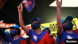 国民党在2022年11月台湾地方选举中挫败执政的民进党。(路透社)