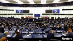 资料照:位于法国斯特拉斯堡的欧洲议会大厅