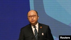 资料照:郑雁雄出任中联办主任和香港维护国家安全委员会国家安全事务顾问。他曾经以用强硬手段处理乌坎村村民集体维权事件而闻名。