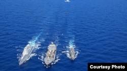 资料图:多国海军参与2022年环太平洋军事演习(RIMPAC 2022)。