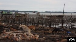 Các giới chức cho biết ít nhất 157 căn nhà bị phá hủy, và 2 đền thờ Hồi giáo cũng bị hư hại nặng.