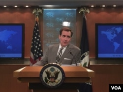 美国国务院发言人柯比(美国之音叶林摄)