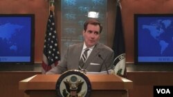 美国国务院发言人柯比(美国之音叶林摄)