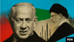 以色列-伊朗冲突示意图。