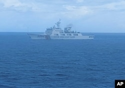 中国海警船在北纳土纳海航行
