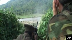 ကချင်လွတ်မြောက်ရေးတပ် ရှေ့တန်း စစ်စခန်း။