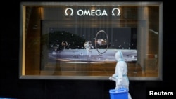 新冠疫情中的上海街头。