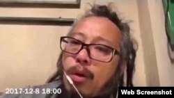 华涌12月8日视频报平安。 (华涌推特图片)