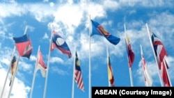 资料照片:东盟成员国旗帜 (图片来源:ASEAN)