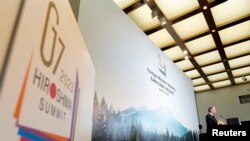 Menteri Luar Negeri AS Antony Blinken dalam konferensi pers pada akhir Pertemuan Menteri Luar Negeri G7 di hotel The Prince Karuizawa di Karuizawa, Jepang, Selasa, 18 April 2023. (Andrew Harnik/Pool via REUTERS)