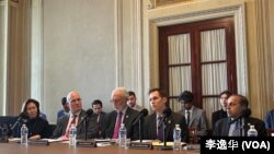 美国国会众议院中共问题特设委员会芬太尼工作组星期二召开会议,宣布提出三项跨党派法案,打击中国在美国芬太尼危机中的角色。(美国之音记者李逸华拍摄,2024年12月17日)