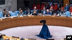 俄罗斯2024年4月24日否决了由美国起草、呼吁各国防止外空核军备竞赛的联合国安理会决议案。(美联社)