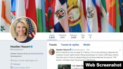 美国国务院发言人希瑟·诺尔特在推特上声援李文足,并呼吁中国释放她的丈夫王全璋和所有在“709”镇压期间被捕的人士。