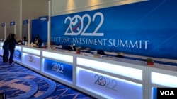 2022年“选择美国”投资峰会会场(美国之音许宁拍摄)