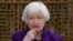 Bộ Trưởng Yellen tại một cuộc họp báo ở Bắc Kinh, 8 tháng Tư, 2024.