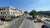 A stretch of the popular Strand Road sits empty in Yangon, Myanmar on Tuesday, Feb. 1, 2022. Opponents of military rule in Myanmar on Tuesday marked the one-year anniversary of the army's seizure of power with a nationwide strike to show their strength and solidarity amid concern