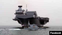 英国皇家舰队旗舰“伊丽莎白女王”级航空母舰 (资料照片)