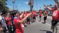 特奥会希望之焰抵达洛杉矶 特奥会希望之焰抵达洛杉矶