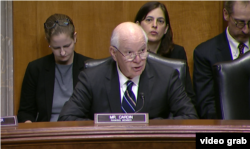 参议院外委会首席民主党议员卡丁2017年12月13日发言(美国国会视频截图)