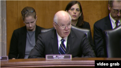 参议院外委会首席民主党议员卡丁2017年12月13日发言(美国国会视频截图)