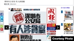 成报再发文抨击刘云山(成报网站截图)