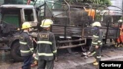 ရန်ကုန်မြို့လုံခြုံရေးတင်းကြပ်ထားတဲ့မြင်ကွင်း။ (ယခင်ပုံဟောင်း)