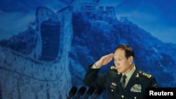 魏凤和2018年10月25日出席香山论坛开幕式(路透社)